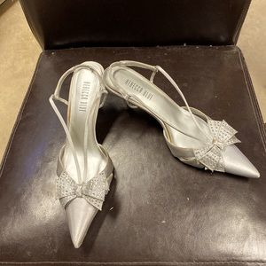 Silver dress shoes
